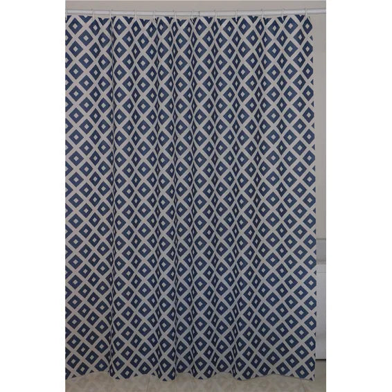 Navy Diamond Shower Curtain - 13-SHC-DIAM-NVY