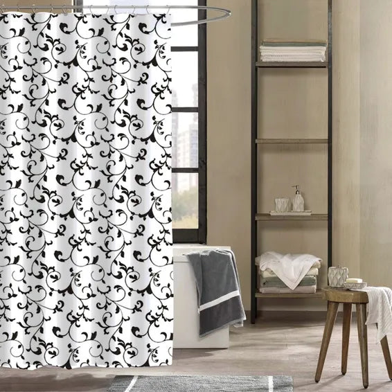 White Paisley Shower Curtain - 13-SHC-PSLY-WHT