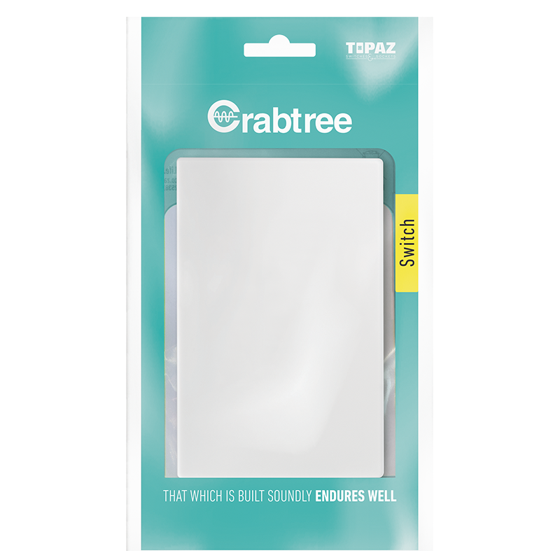 Crabtree 601P Blank Coverplate 2X4 - White - 15100/601P