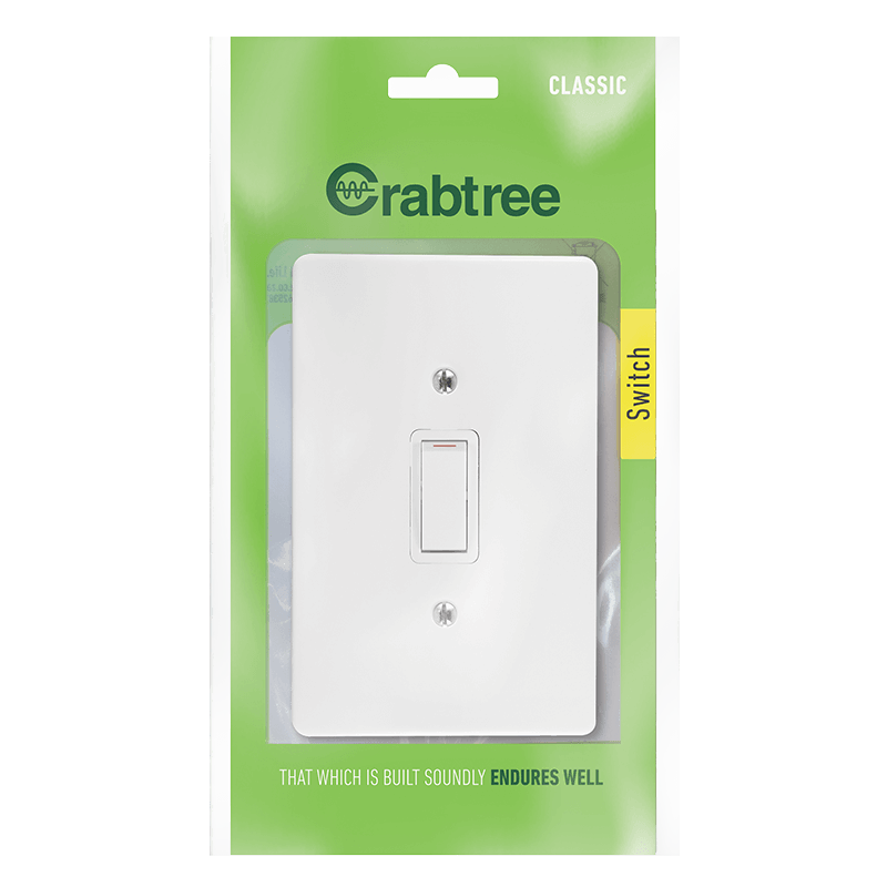 Classic 1L 1W Switch with Coverplate (Bag) - 18010/101