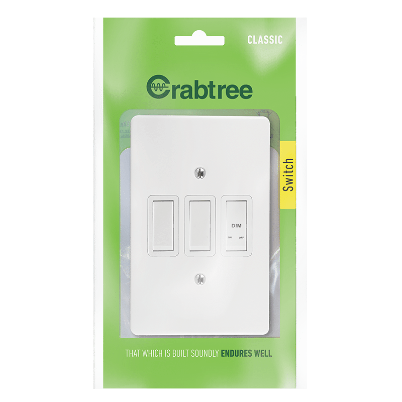 Dimmer 3Lever 500W LED Bell Press with Coverplate | 18066/101