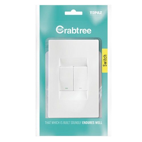 2 Lever 2-Way Switch Complete with Coverplate - White - 15123/601P