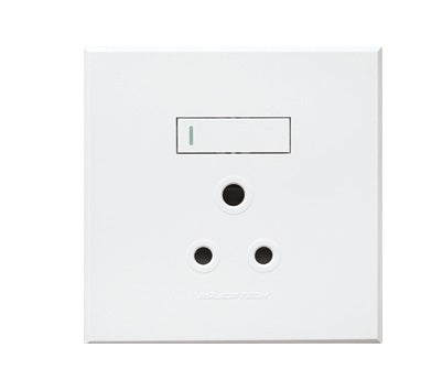 VETi 3 Single RSA Socket | 100mm x 100mm | Vertical Orientation | White