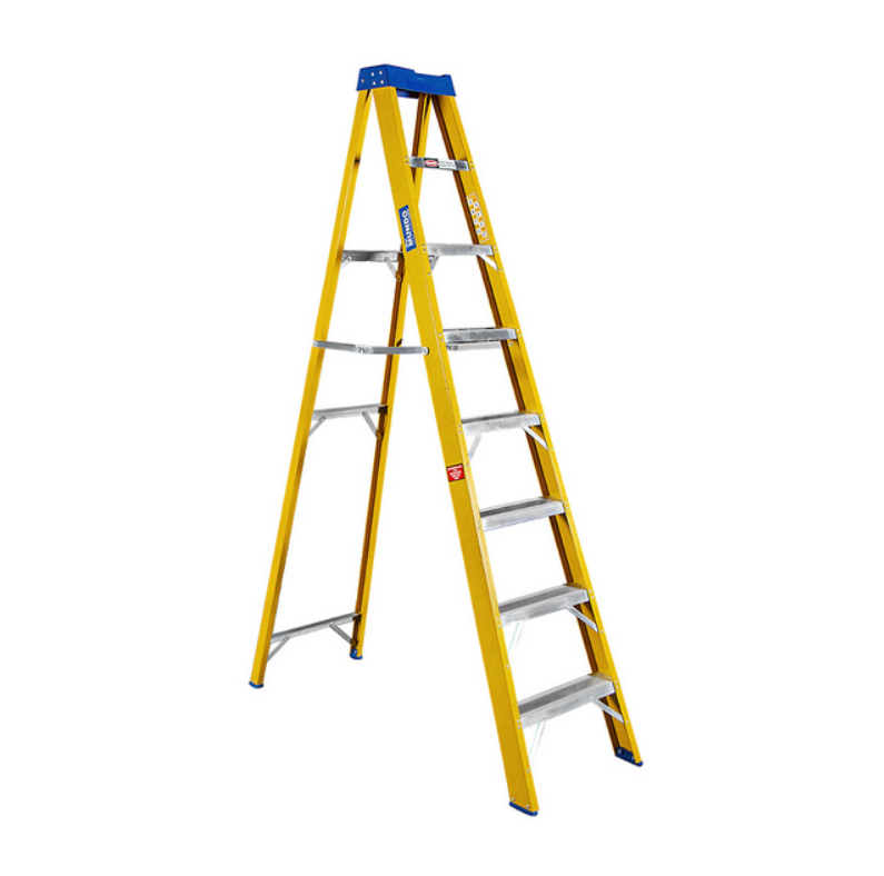 Mundo 8-Step Partial Fibreglass (MUF1008) Ladder – 2.4m