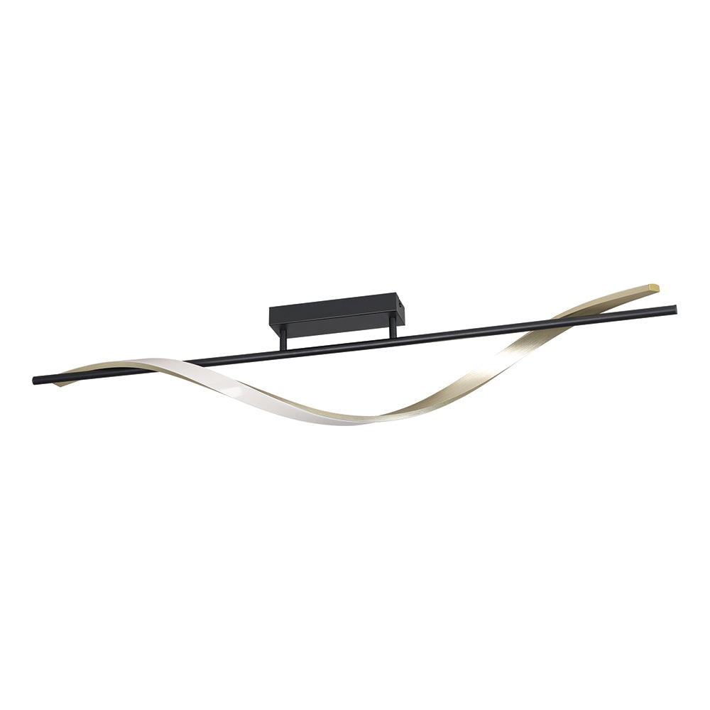 Eurolux Conaprato 23W Integrated LED Ceiling Light (Black & Brushed Brass Finish) – C758