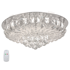 Bright Star CF010/12 CHROME 12x3wLed,glass&crystal fitting,3000k&6000k,remote