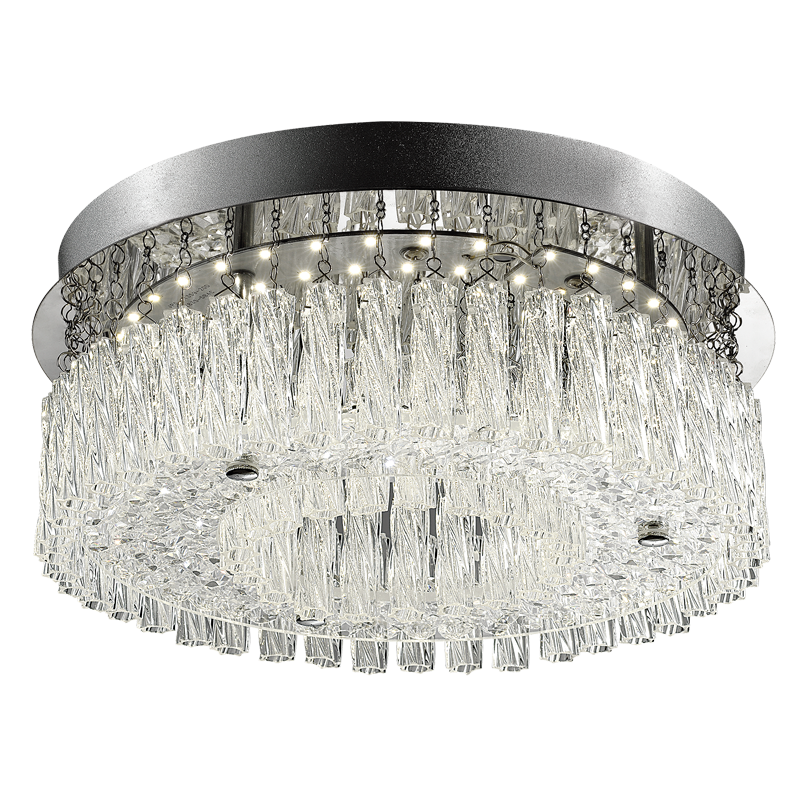 Bright Star CF273 LED POLISHED CHR LED GLASS CLEAR ACRYLIC CRYSTAL 12W