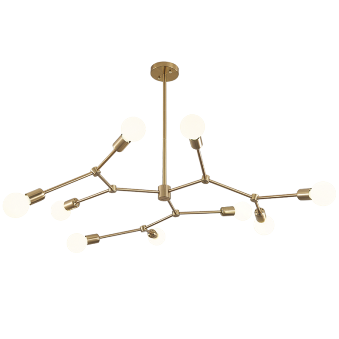 Bright Star CH512/9 BRONZE BRONZE METAL CHANDELIER ADJ SIZE 9X9W ES IP20