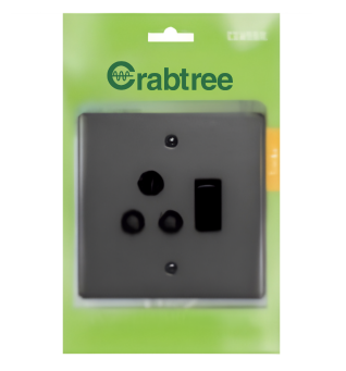 Classic Single Socket 4x4 with Graphite Coverplate