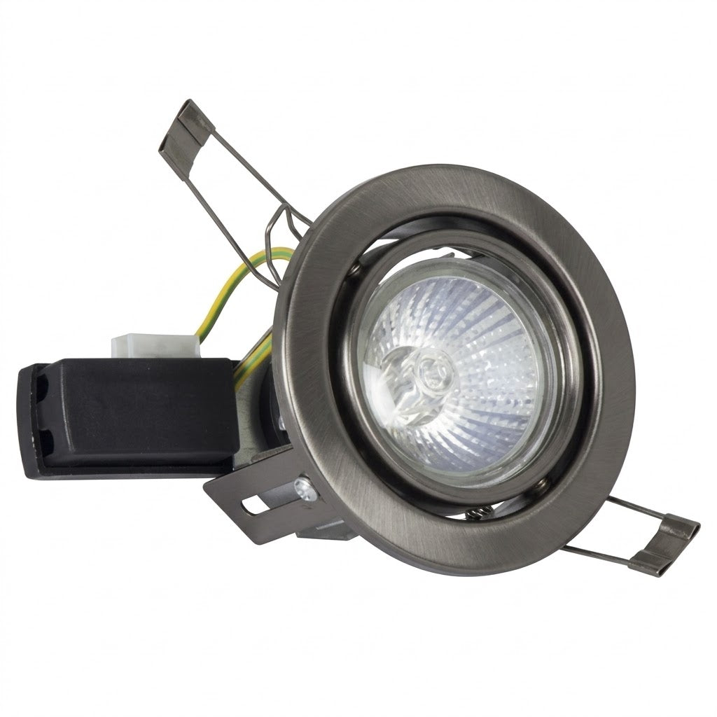 Bright Star DL019 GUN METAL 220V 50W GZ10 TILT STEEL 70MM CUT OUT GM