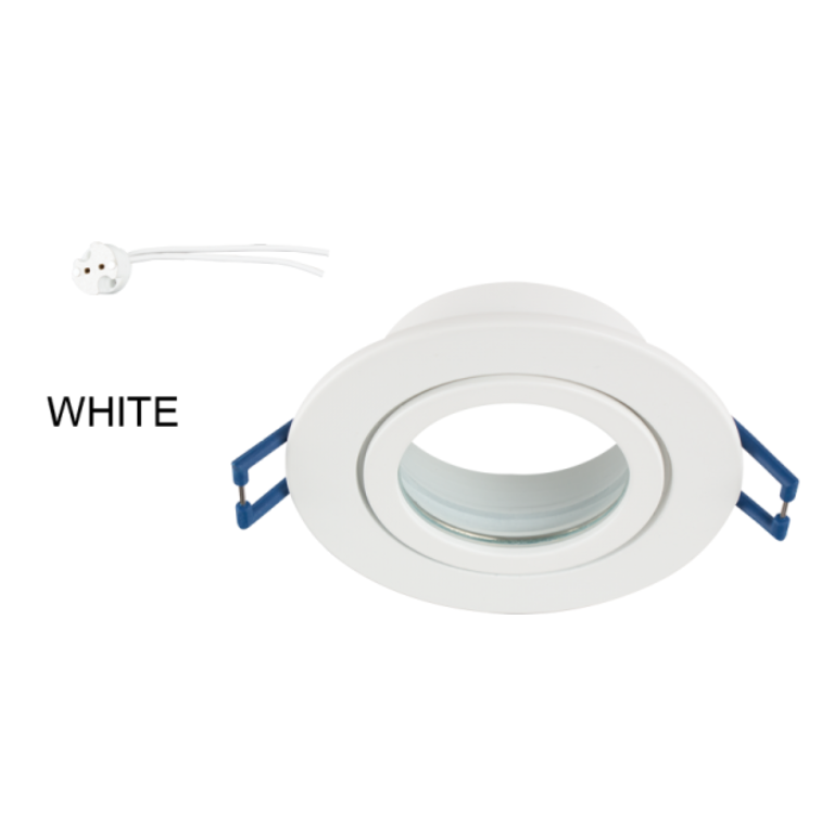Bright Star DL032 WHITE SPLASH PROOF WITH GLASS MR16 STRAIGH 60MM CUT OUT