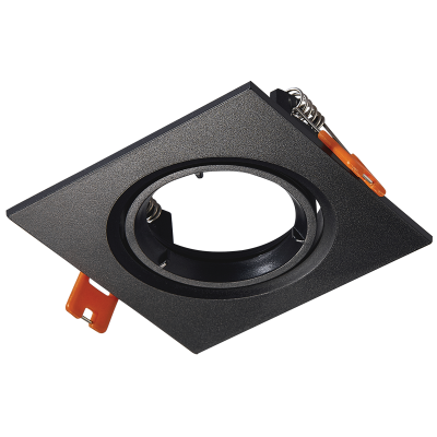 Bright Star DL131 BLACK SQUARE POLYCARBONATE TILT GU10 CUT OUT 70MM