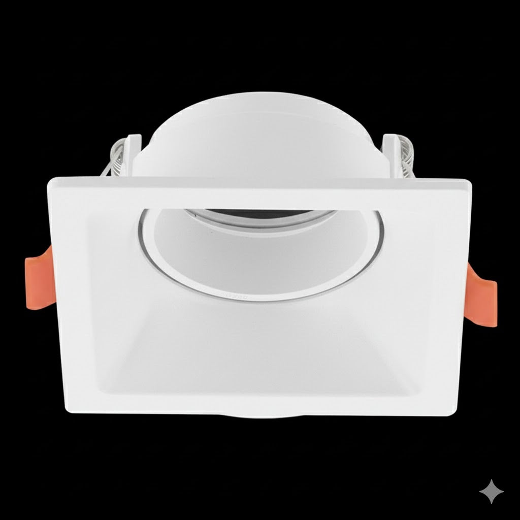Bright Star DL133 WHITE SQUARE POLYCARBONATE ANTI GLARE GU10 CUT OUT 80MM
