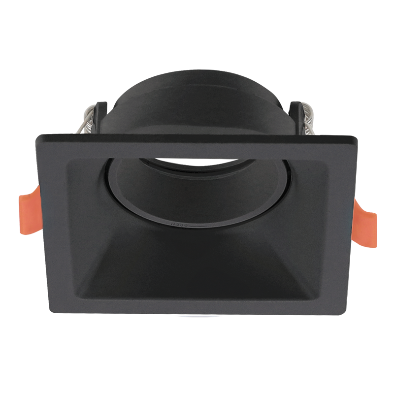 Bright Star DL133 BLACK SQUARE POLYCARBONATE ANTI GLARE GU10 CUT OUT 80MM