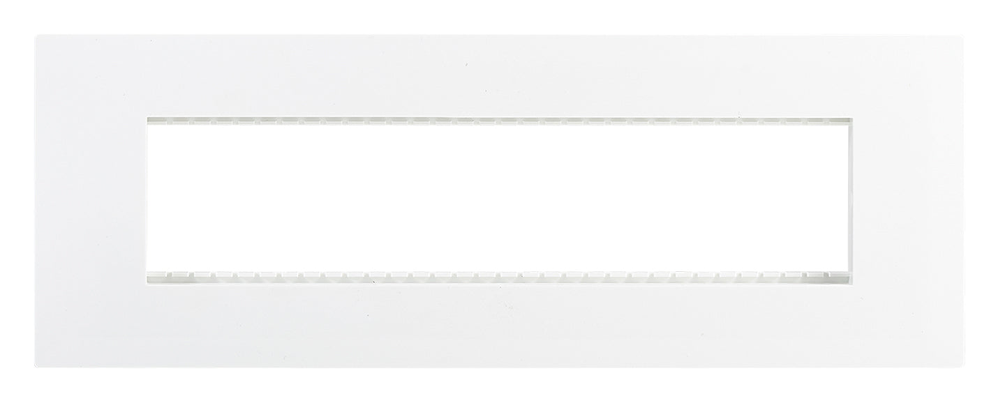 Bright Star ECP129 WHITE MODULAR WHITE 8 LEVER PLATE + FRAME