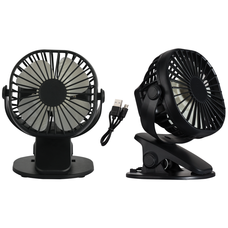 Bright Star FAN020 BLACK PORTABLE RECHARGE CLIP/TABLE 7W 3SPEED