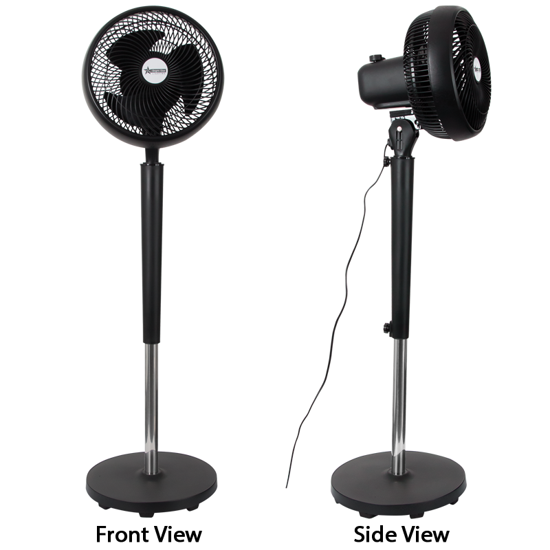 Bright Star FAN028 BLACK 10" STANDING FAN 3 SPEED 55W MOTOR