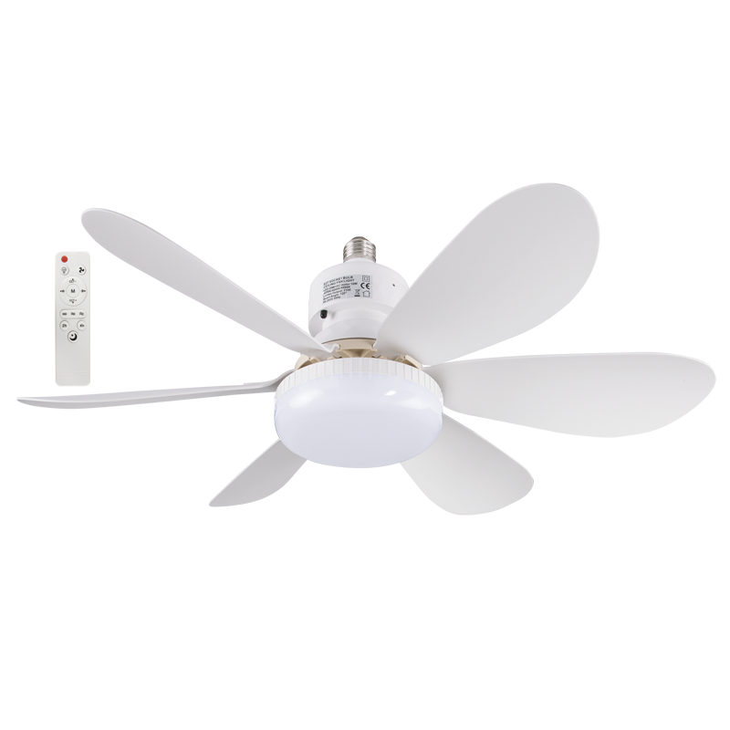 Bright Star FCF090 WHITE MINI ES SOCKET FAN 18W LED CCT 6 BLADE REMOTE