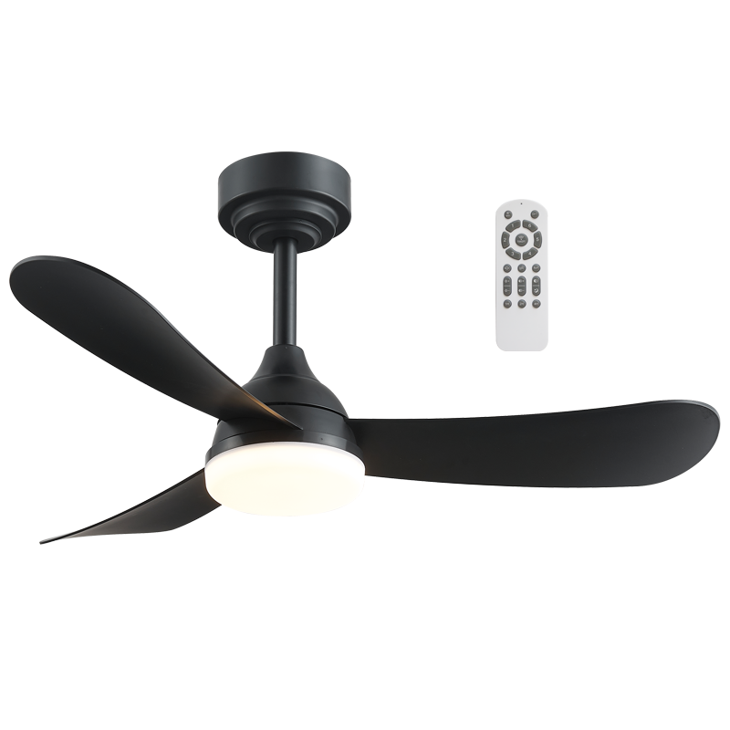 Bright Star FCF117 BLACK 18W LED CCT 25W DC MOTOR 3 ABS BLADES REMOTE
