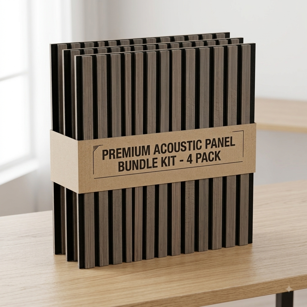 Bodie Urban Teak Acoustic Slatted Wood Veneer Wall Panel (2700mm x 600mm)45-ACP-UBTK-028