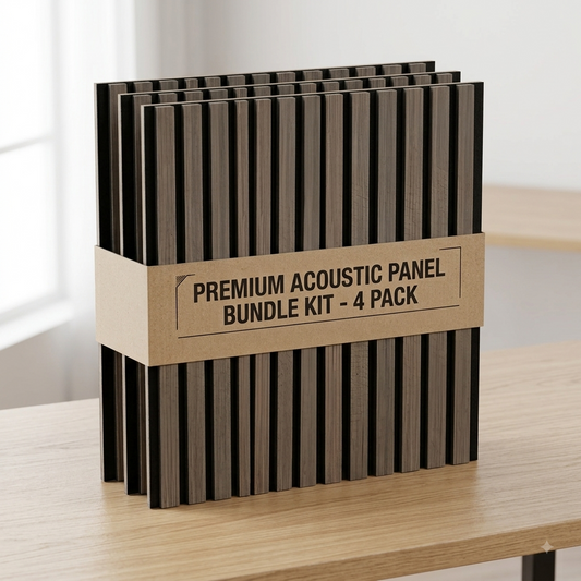 Bodie Urban Teak Acoustic Slatted Wood Veneer Wall Panel (2700mm x 600mm)45-ACP-UBTK-028