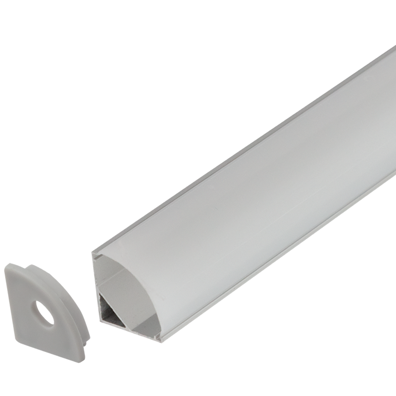 Bright Star HVS422 CORNER 2M 2M ALU PROF. Corner, 2xEnds, 1xCover, 4xClips,IP20