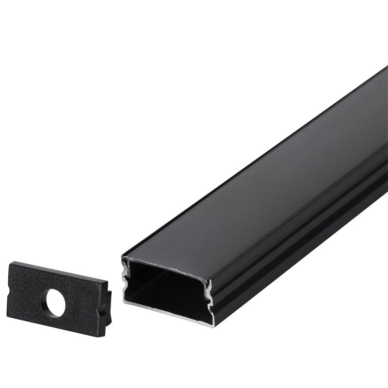 Bright Star HVS430 BK SURFACE 3M 3M BK ALU PROF. Surf, 2xEnd, 1xCover, 6xClip,IP65