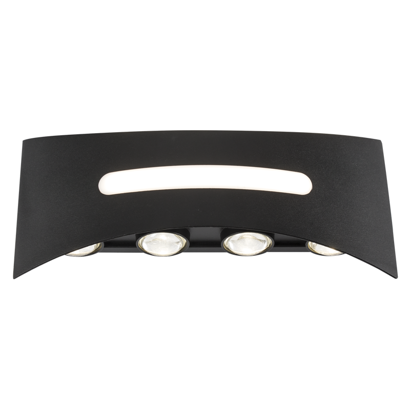 Bright Star L564 BLACK UP&DOWN DIE CAST ALU IP54 11W LED 3000K 880 LUMEN