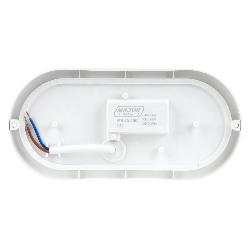 Major Tech 18W Oval LED Bulkhead | 1620 Lumens | IP54 Weatherproof