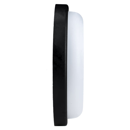 Major Tech 18W Round LED Bulkhead | Black Finish | 1620 Lumens | IP54 Weatherproof