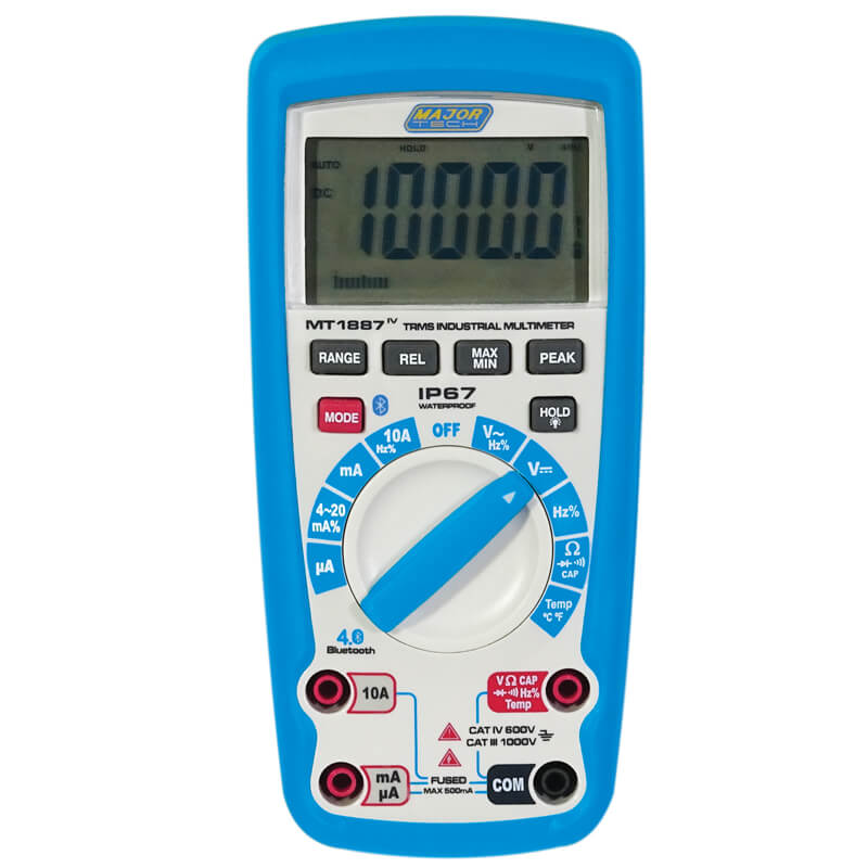 Major Tech 1500V DC IP67 True RMS Bluetooth Digital Multimeter – MT1887