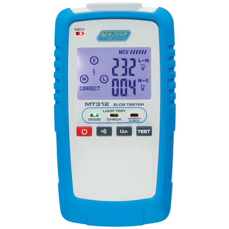 Major Tech RCD/ELCB, Loop & Polarity Tester – MT312