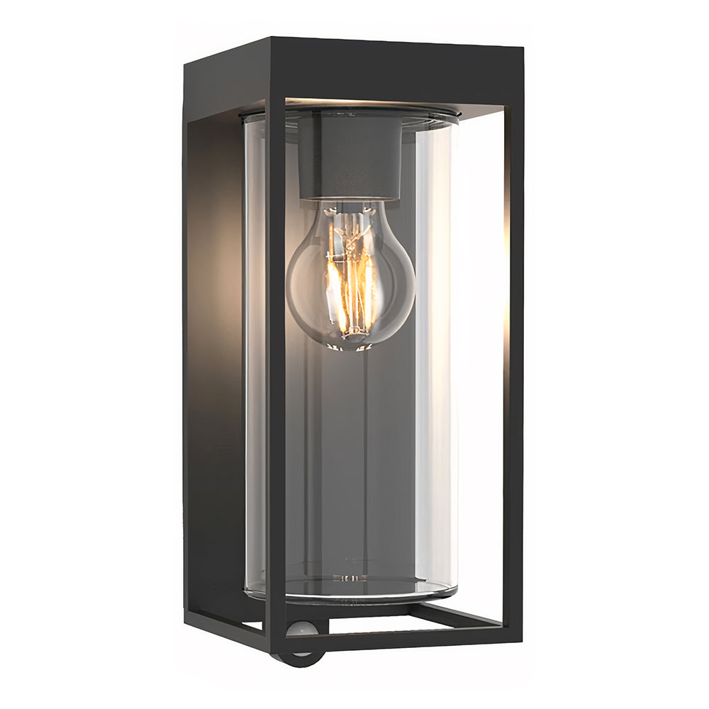 Eurolux Flair 2W Solar Integrated LED Outdoor Wall Light with PIR Sensor (Matt Black, 2700K, IP44) – O657