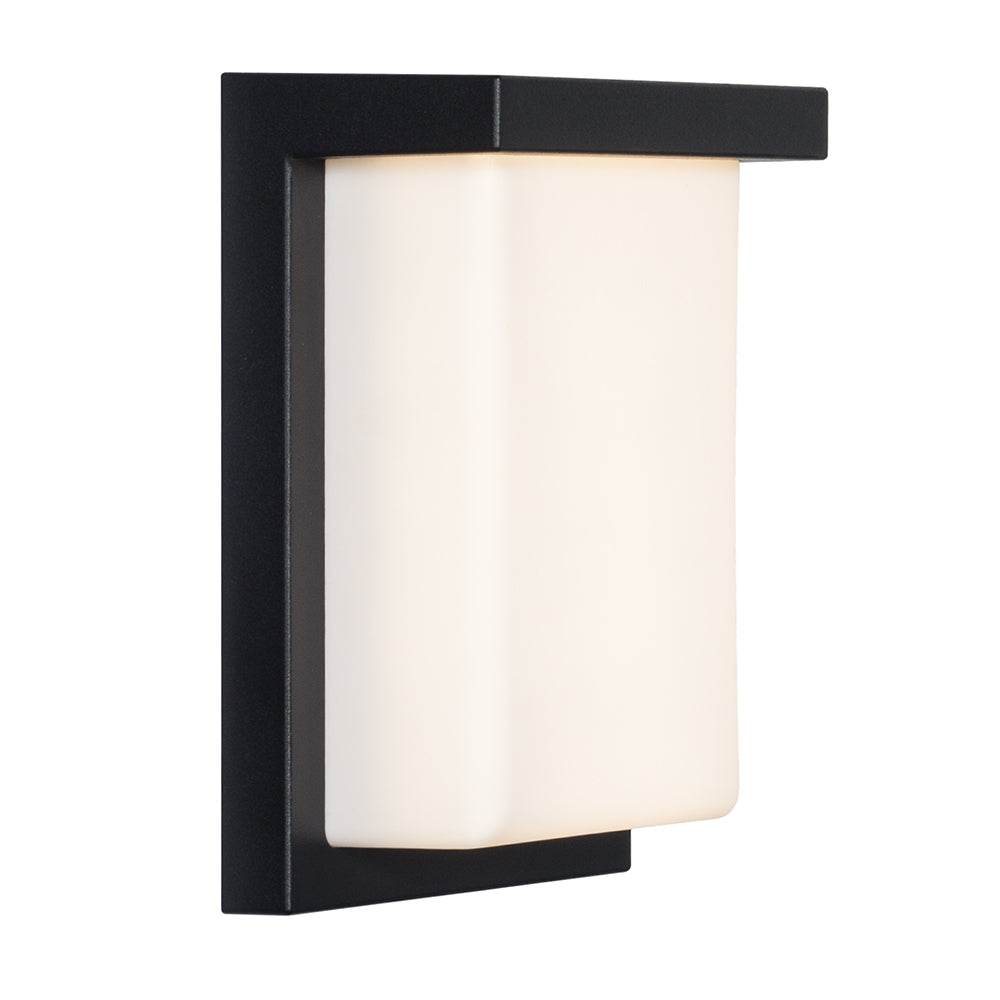 Eurolux Lone 12W Integrated LED Outdoor Wall Light (Black, 3000K, IP65) – O671