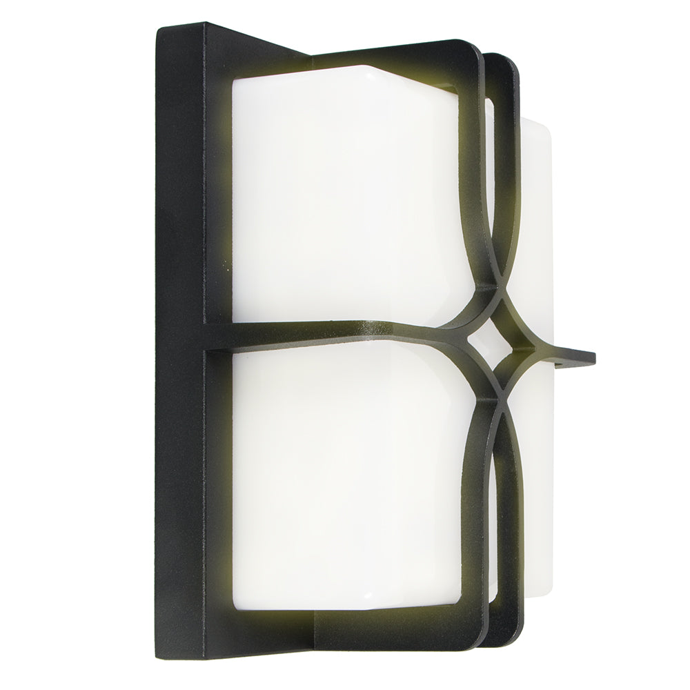 Eurolux Lone Deco 12W Integrated LED Outdoor Wall Light (Black, 3000K, IP65) – O673
