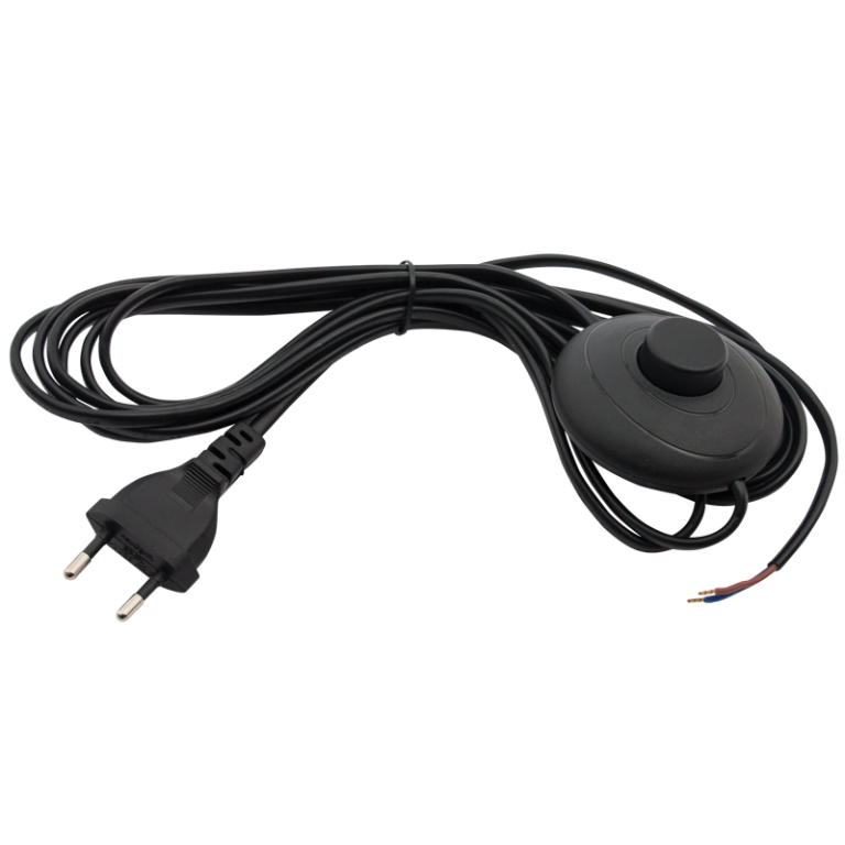 Bright Star PART193 BLACK 3.5M CABLE WITH FOOT SWITCH & 2 PRONG PLUG