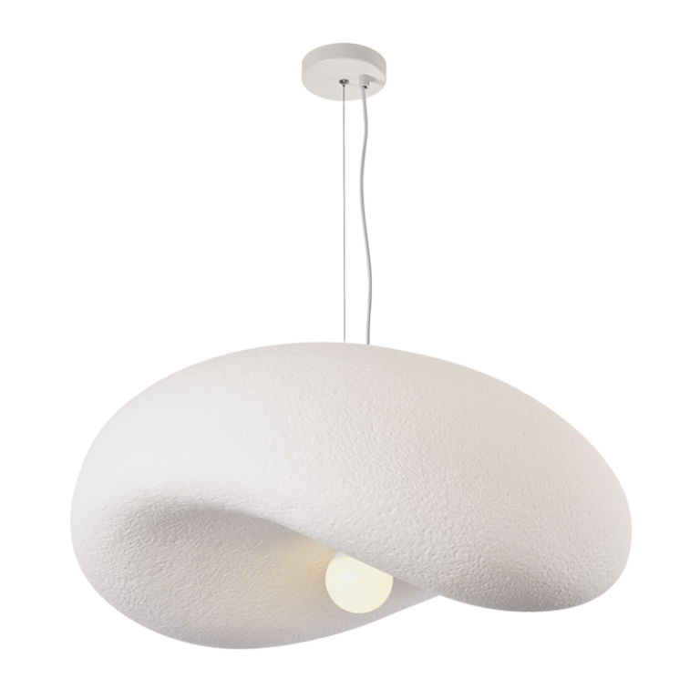 Bright Star PEN035 WHITE WHITE FOAMED PENDANT 1 x 60W ES 500MM