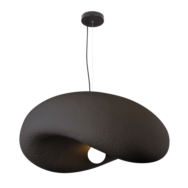 Bright Star PEN036 BLACK BLACK FOAMED PENDANT 1 x 60W ES 500MM