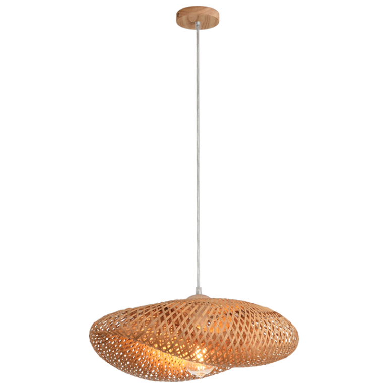 PEN259 Bright Star NATURAL 1X60W ES (LED ONLY) RATTAN PENDANT