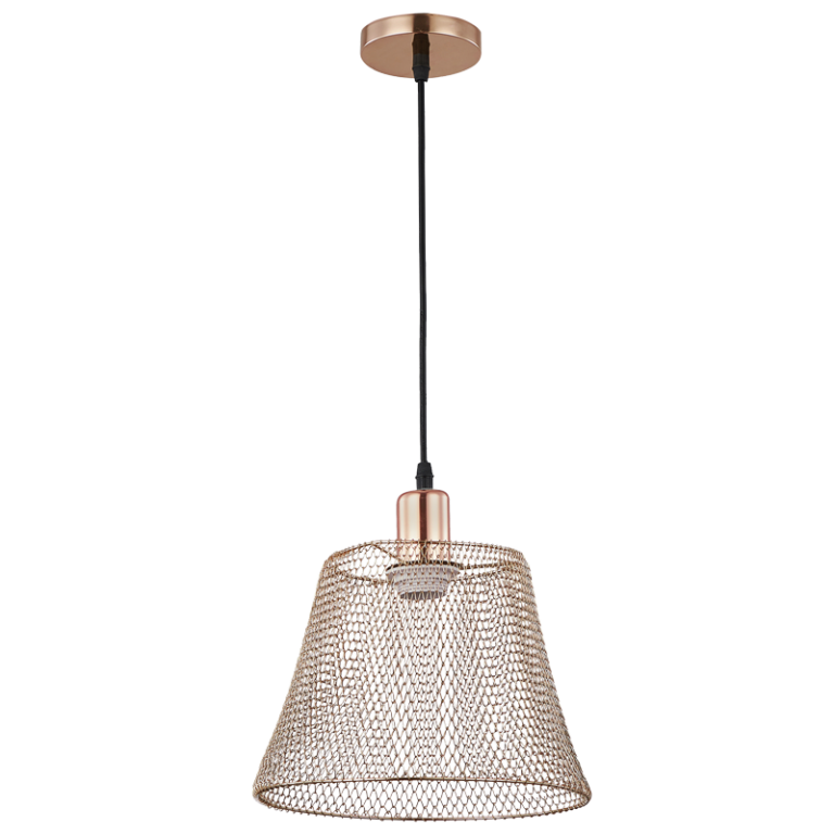 PEN516 Bright Star GOLD ROSE GOLD STEEL MESH PENDANT 1X35W ES 6007226079272 180