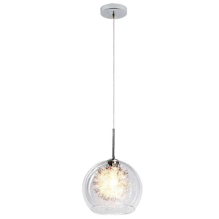 PEN802/1 Bright Star ALUMINIUM POLISHED CHR WITH CLEAR GLASS 1X60W SES 200MM