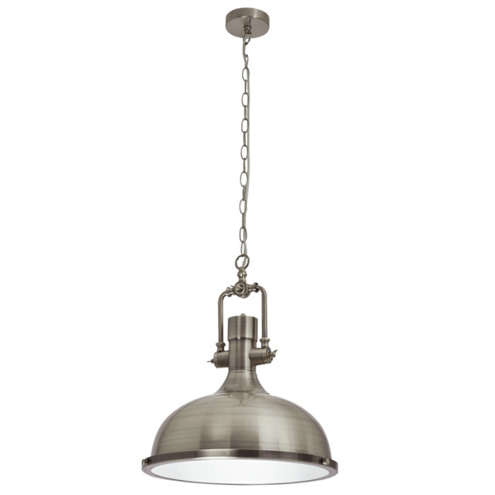 PEN902 Bright Star SATIN SATIN CHR PENDANT 1X60W ES 390MM