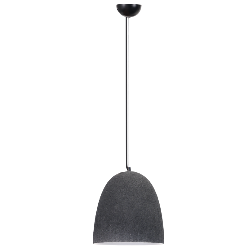 PEN932 Bright Star BLACK METAL PENDANT BLACK CERAMIC SHADE 1X40W ES 225MM