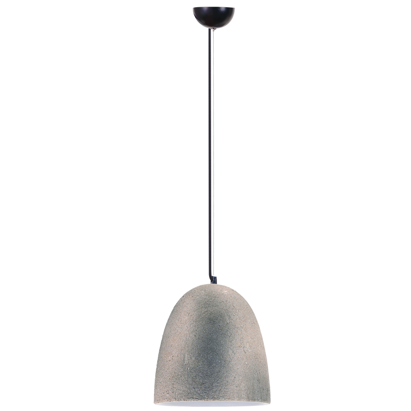 PEN933 Bright Star GREY METAL PENDANT GREY CERAMIC SHADE 1X40W ES 225MM