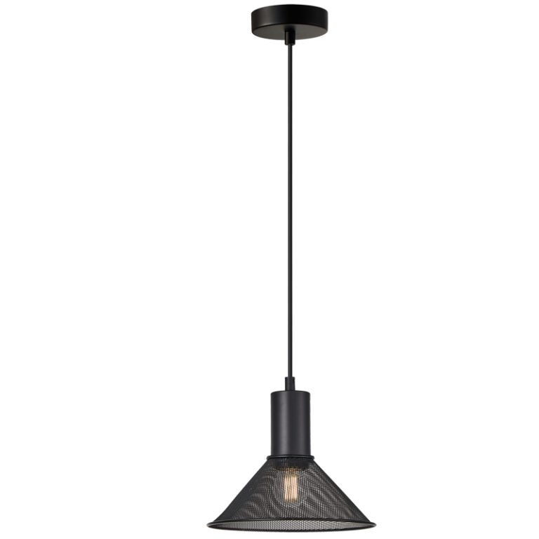PEN959 Bright Star BLACK BLACK IRON PENDANT 1X40W ES 210MM