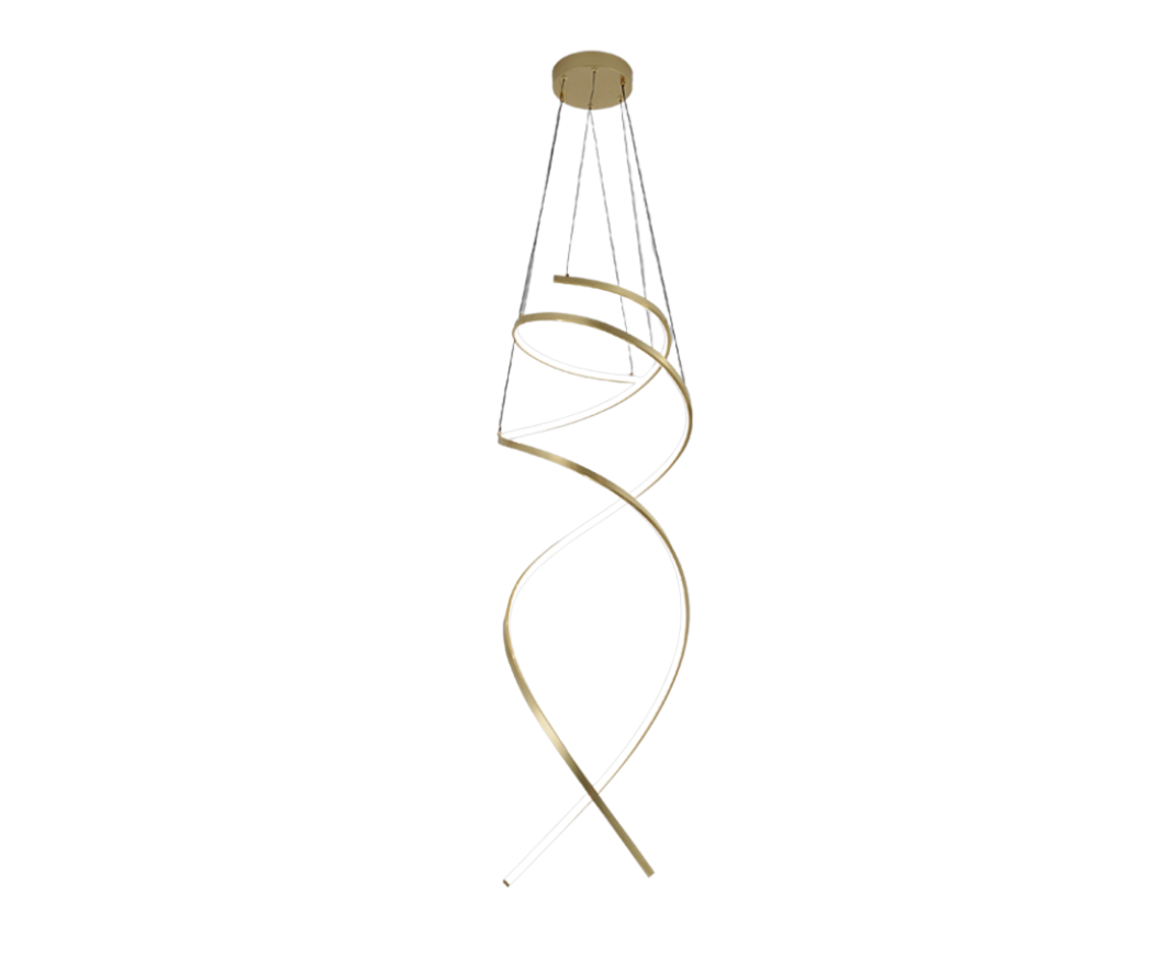PEN965 Bright Star GOLD METAL& ACRYLIC PENDANT REMOTE DIMMABLE 37W LED CCT