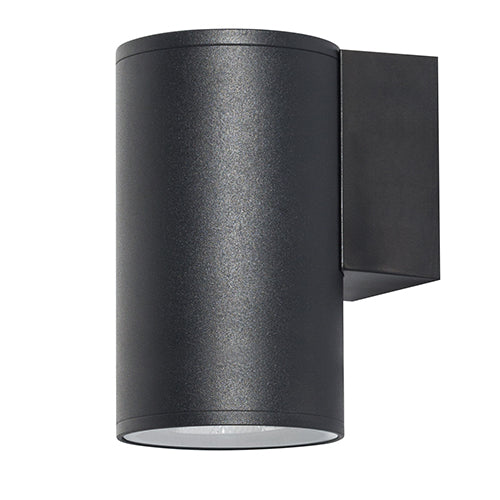 Radiant Bue Round Up or Down E27 Outdoor Wall Light (Black, IP65) – RO432