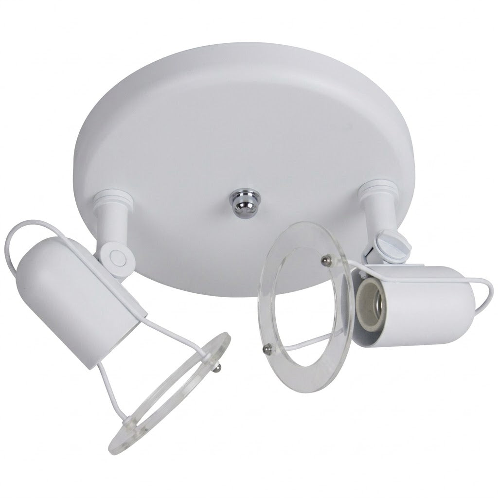 S005/2R Bright Star WH SATURN 2L SPOTLIGHT ROUND BASE 2XR50 SES 190MM