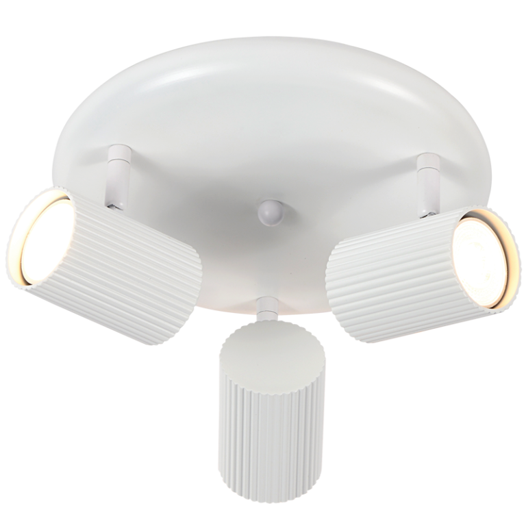 S415/3 Bright Star WHITE MATT WHITE SPOT 3X50W GU10 ROUND BASE 250MM