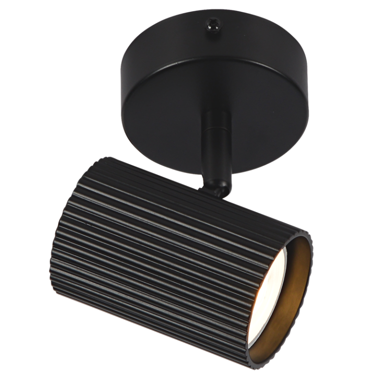 S416/1 Bright Star BLACK MATT BLACK SPOT 1X50W GU10 BASE 80MM